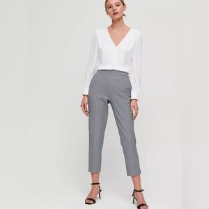 Aritzia Babaton Chadwick Houndstooth Cropped Pant Sz 4